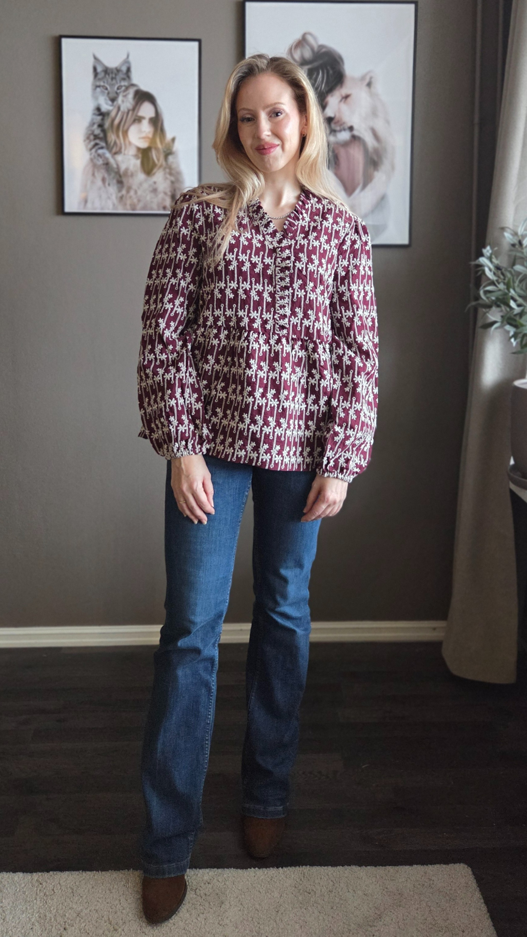 MATTI BLOUSE DUSTY MAHOGANY