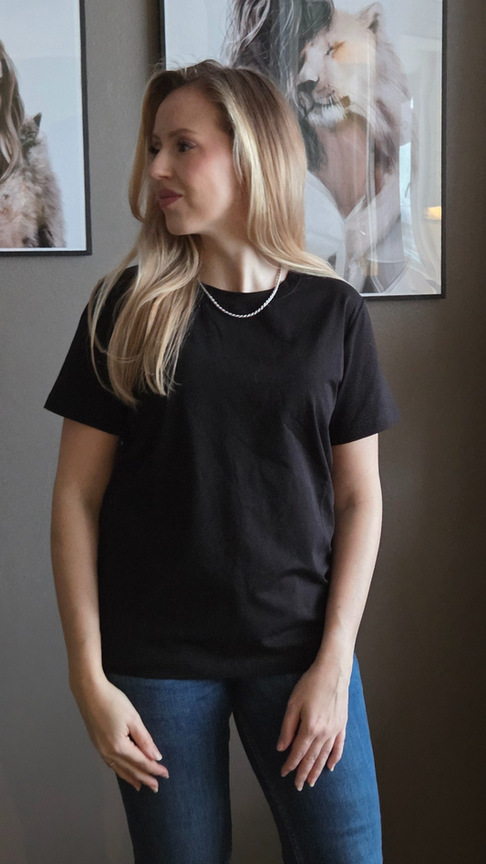 JENNA COTTON TEE BLACK