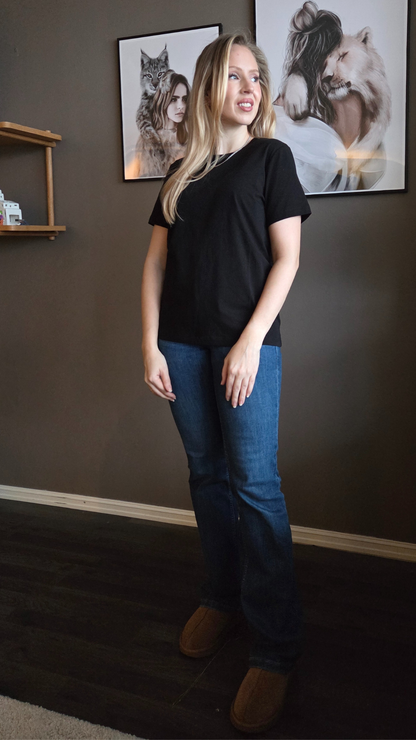 JENNA COTTON TEE BLACK