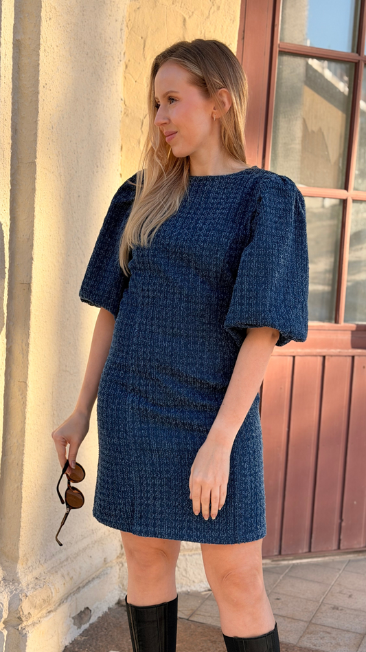 MICHAELA DRESS DARK BLUE WASH