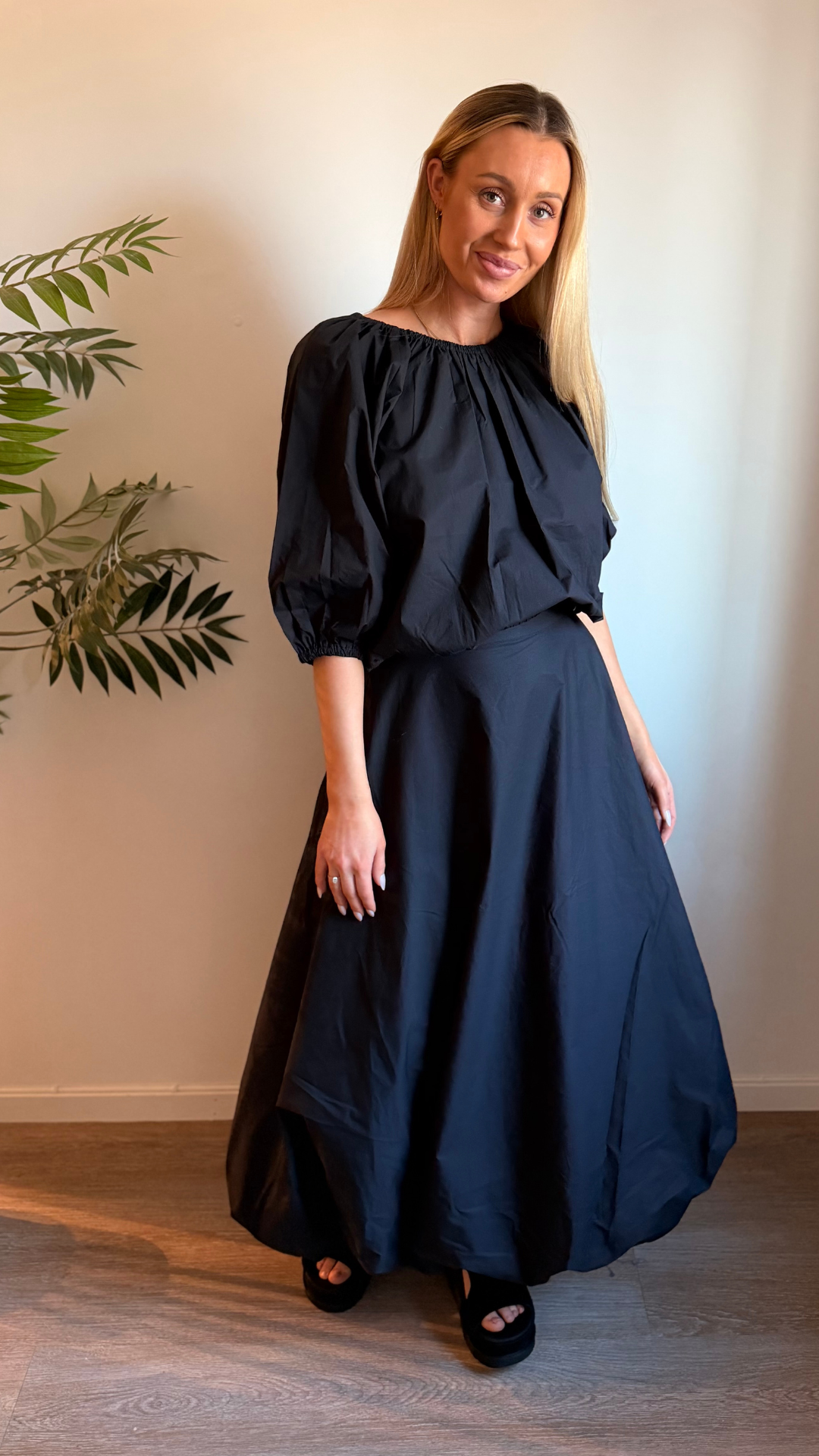 AUBREY COTTON SKIRT BLACK