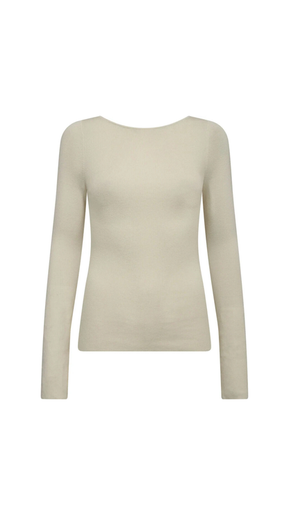 KATHRIN FINE KNIT PULLOVER ALABASTER