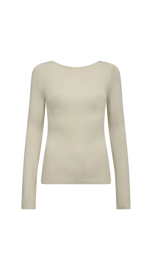 KATHRIN FINE KNIT PULLOVER ALABASTER