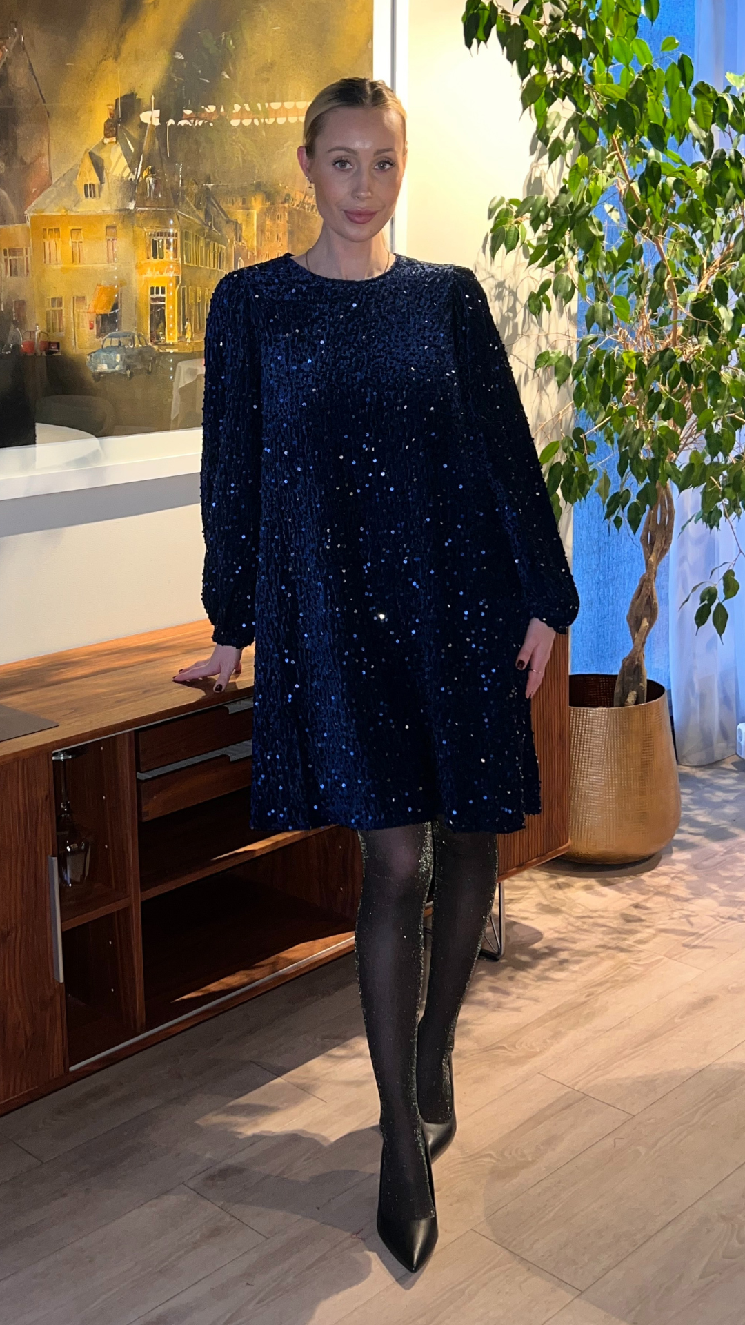 LUNA SEQUINS BLUE