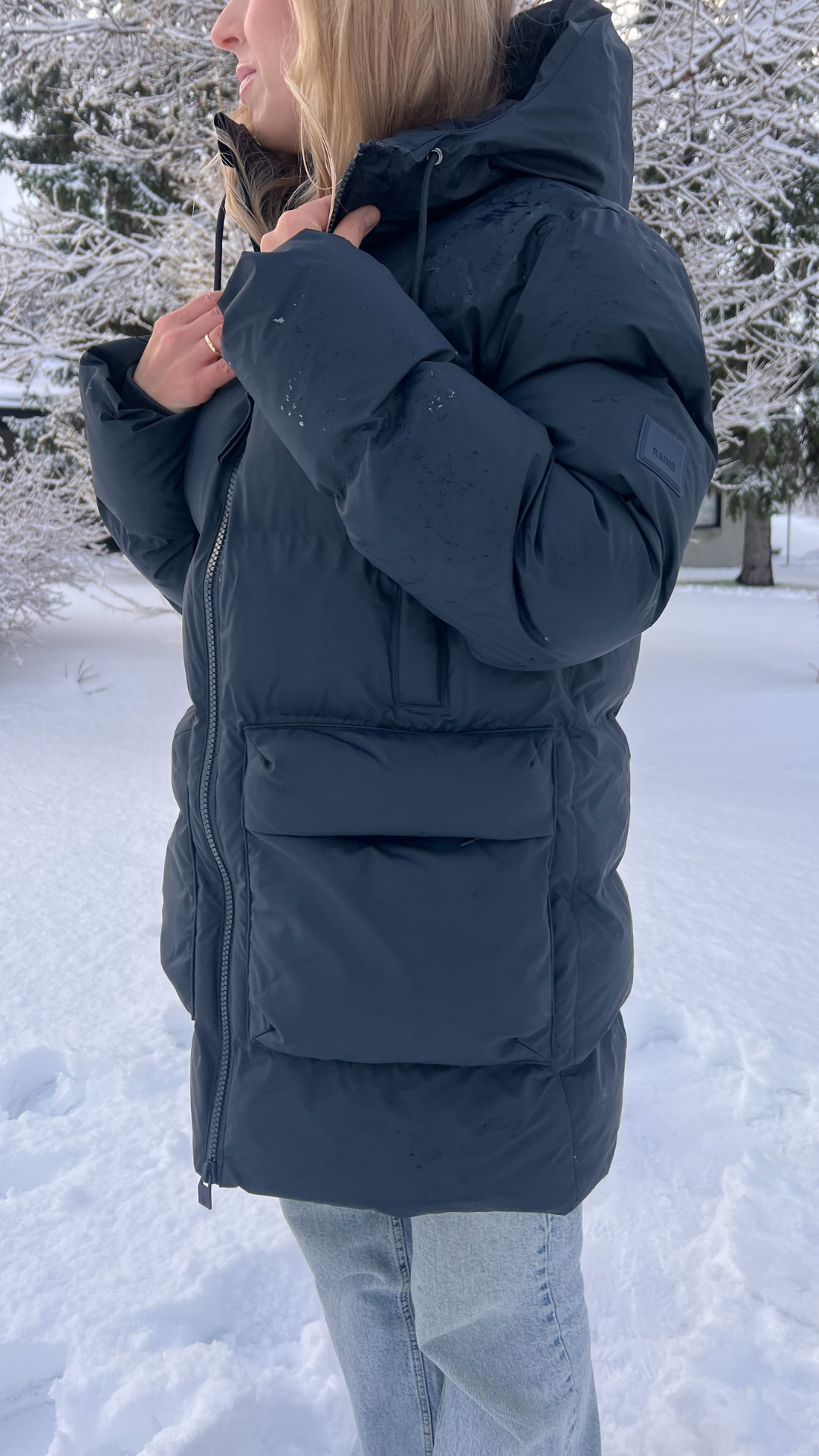ALTA LONG PUFFER CARGO JACKET W3T4 NAVY