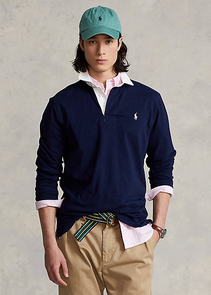 ICONIC RUGBY LANGERMET POLO BLÅ