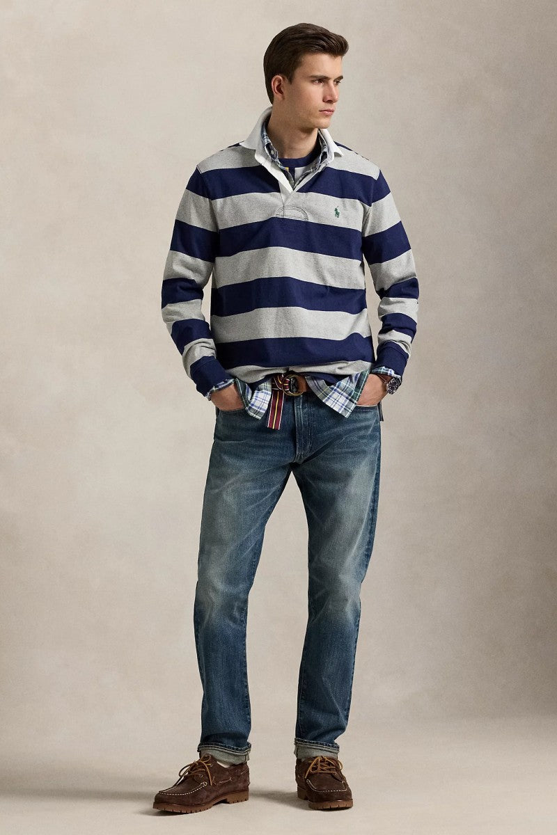 CLASSIC FIT LONG SLEEVE GREY BLUE