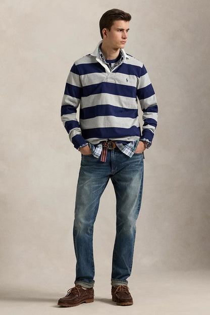 CLASSIC FIT LONG SLEEVE GREY BLUE