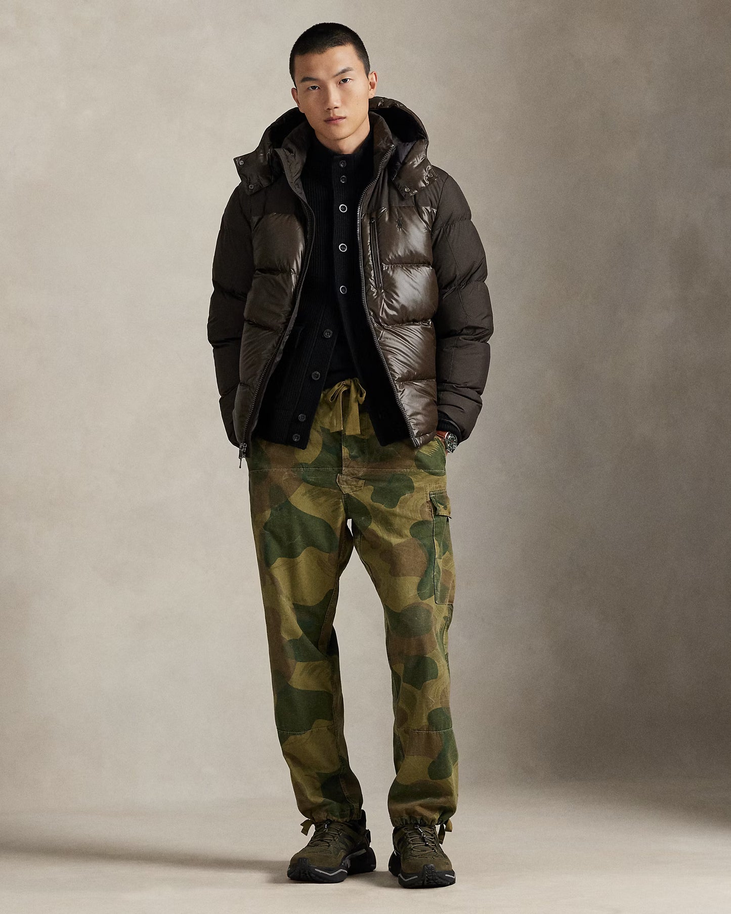 GORHAM TWO-TONE DOWN JACKET ANTIQUE BROWN