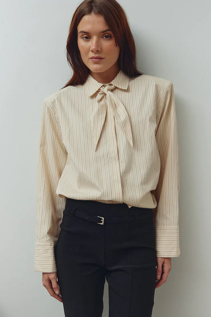 MYRA SHIRT DONNIE CREAM STRIPE
