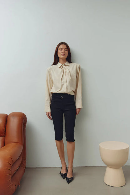 MYRA SHIRT DONNIE CREAM STRIPE