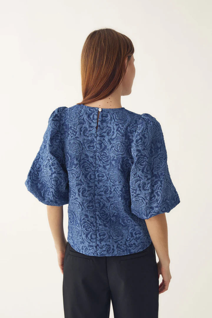 SHELLY BLOUSE DUSTY BLUE