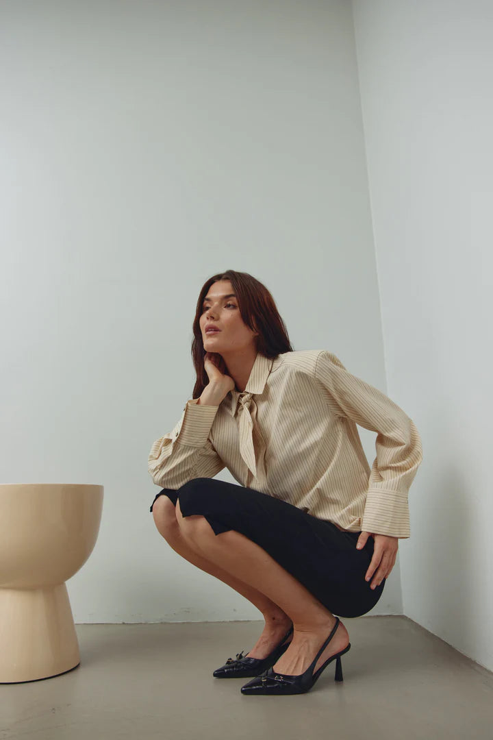 MYRA SHIRT DONNIE CREAM STRIPE