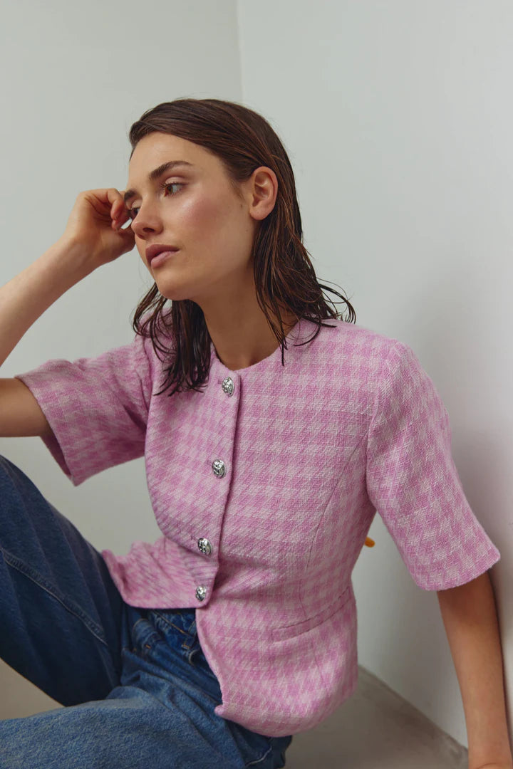 KASAUNDRA BLAZER BABY PINK