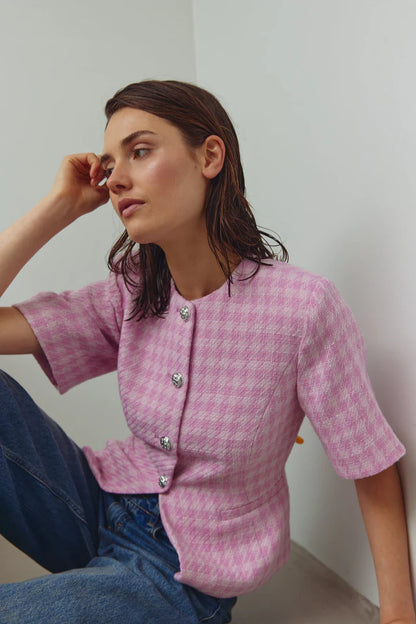 KASAUNDRA BLAZER BABY PINK