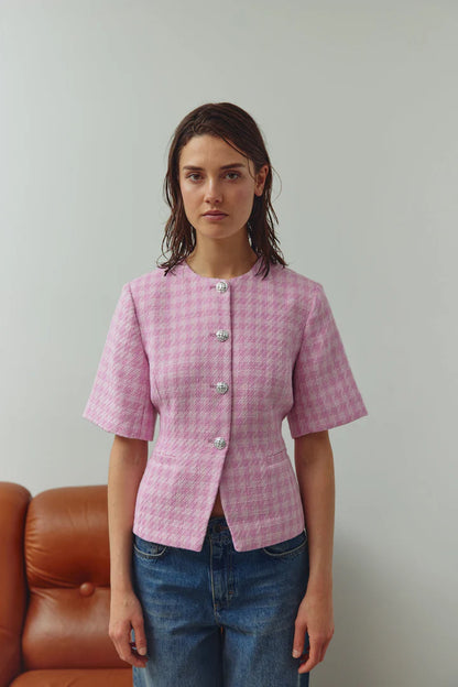 KASAUNDRA BLAZER BABY PINK
