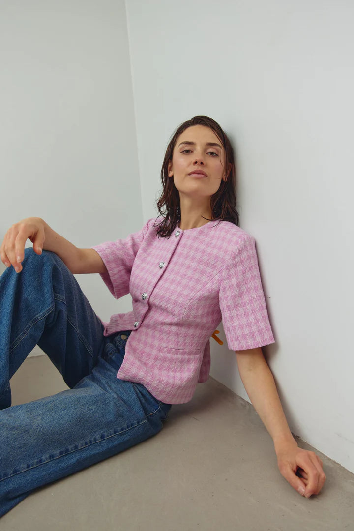KASAUNDRA BLAZER BABY PINK