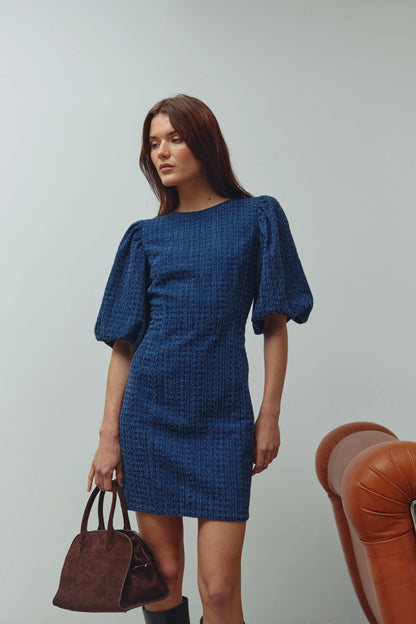 MICHAELA DRESS DARK BLUE WASH