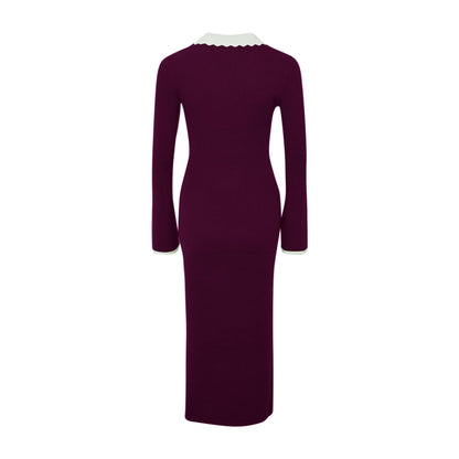 LIVVY KNIT DRESS WINE SUGAR