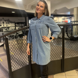 FELICA DENIM KJOLE LYS BLÅ