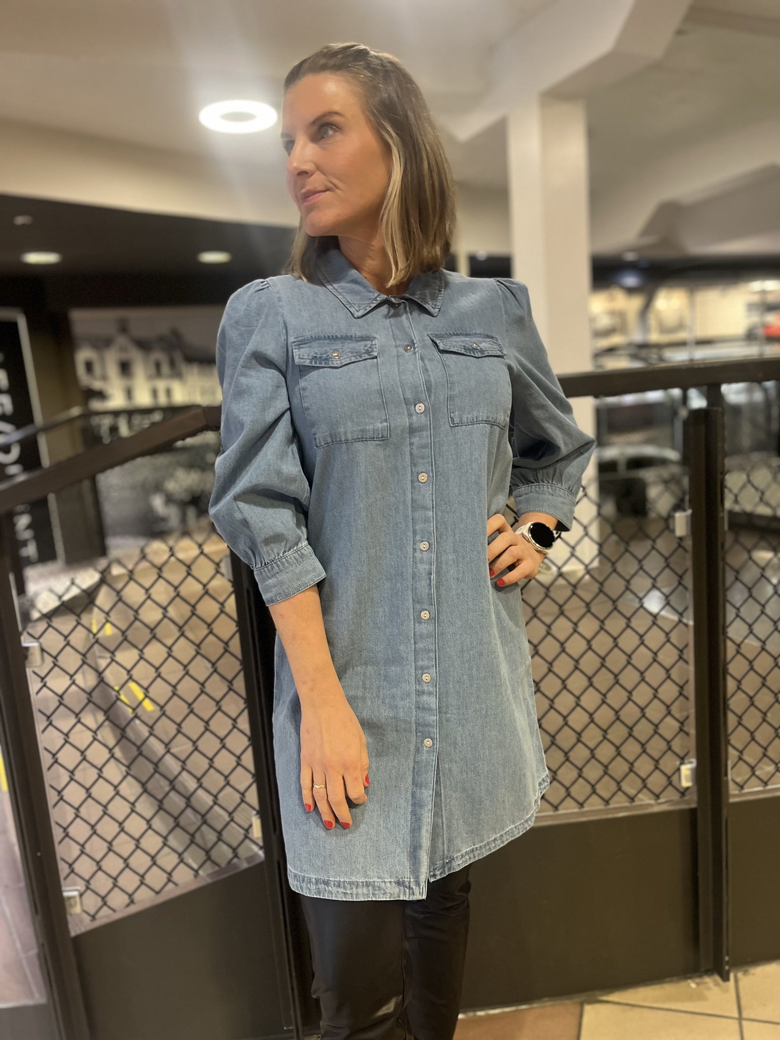 FELICA DENIM KJOLE LYS BLÅ