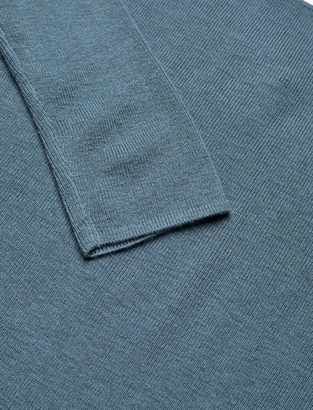 KATHRIN FINE KNIT PULLOVER STONE BLUE