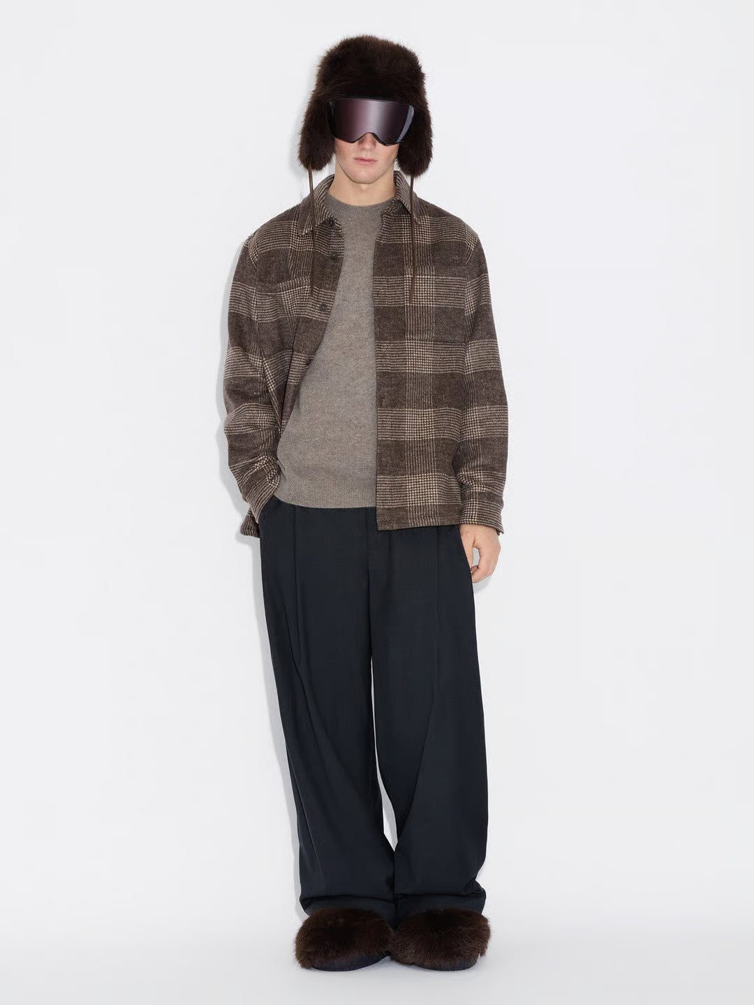MILDEW FLANNEL OVERSHIRT BROWN CHECK