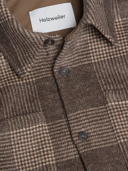 MILDEW FLANNEL OVERSHIRT BROWN CHECK