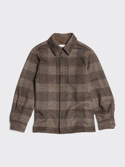 MILDEW FLANNEL OVERSHIRT BROWN CHECK