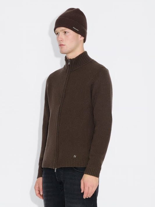 M. WOOL ZIP CARDIGAN