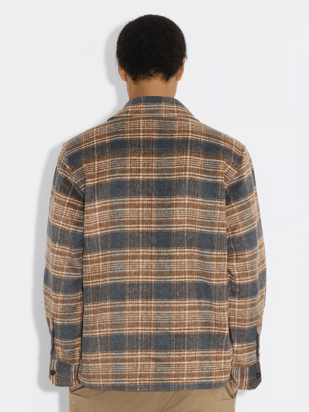 RELAXED FLANNEL OVERSHIRT BROWN MIX