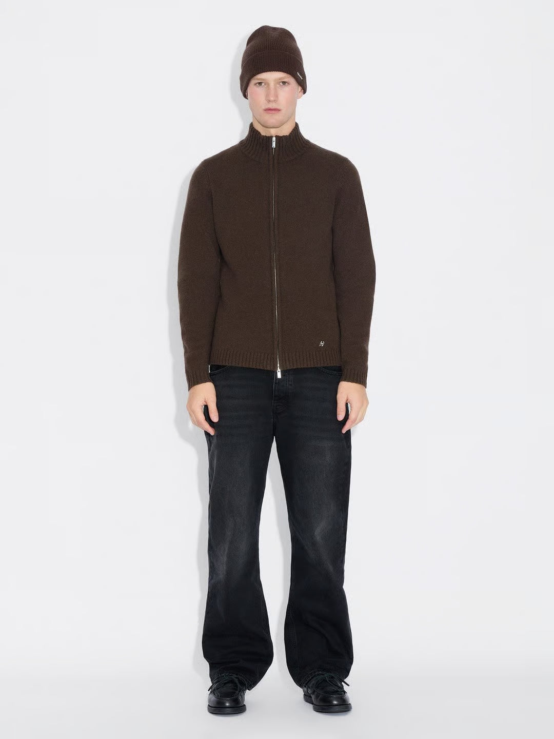M. WOOL ZIP CARDIGAN