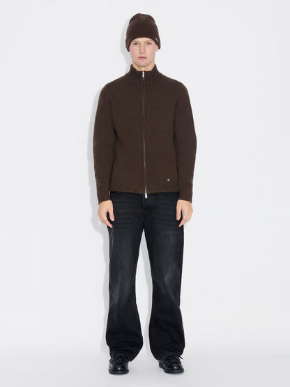 M. WOOL ZIP CARDIGAN