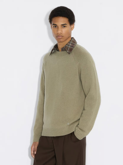 WOOL CREWNECK SWEATER GREEN