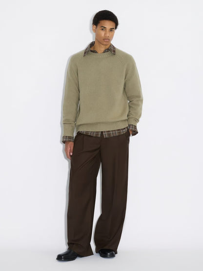 WOOL CREWNECK SWEATER GREEN