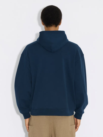 RELAXED LOGO HOODIE DARK BLUE