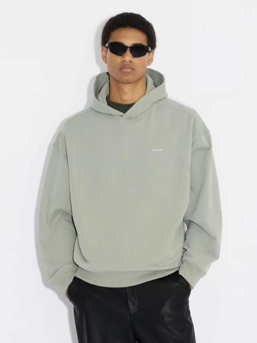 RELAXED LOGO HOODIE - TEAL