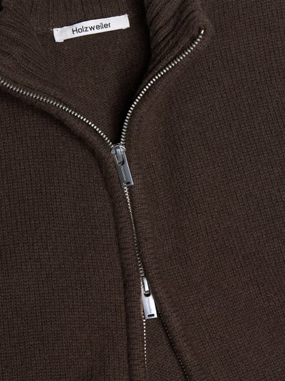 M. WOOL ZIP CARDIGAN