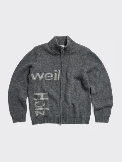 HAZA LOGO WOOL CARDIGAN