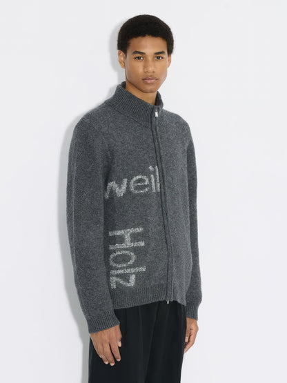 HAZA LOGO WOOL CARDIGAN