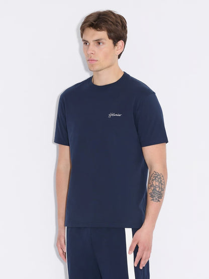 TUCKER EMBROIDERY TEE NAVY