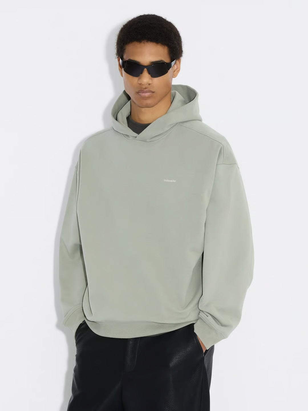 RELAXED LOGO HOODIE - TEAL