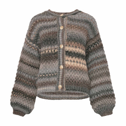 KAE KNIT CARDIGAN LIGHT GREY MIX