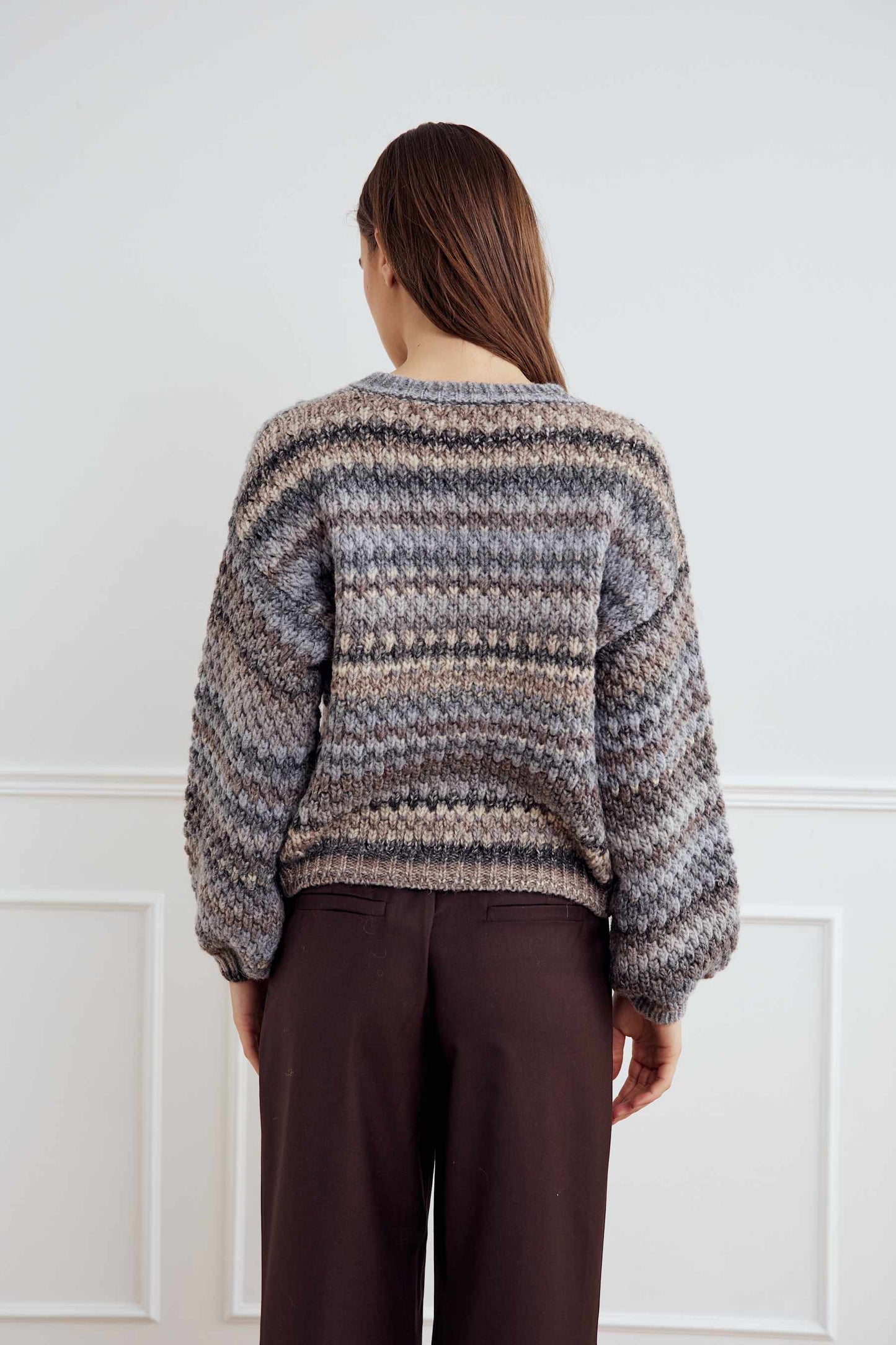 KAE KNIT CARDIGAN LIGHT GREY MIX