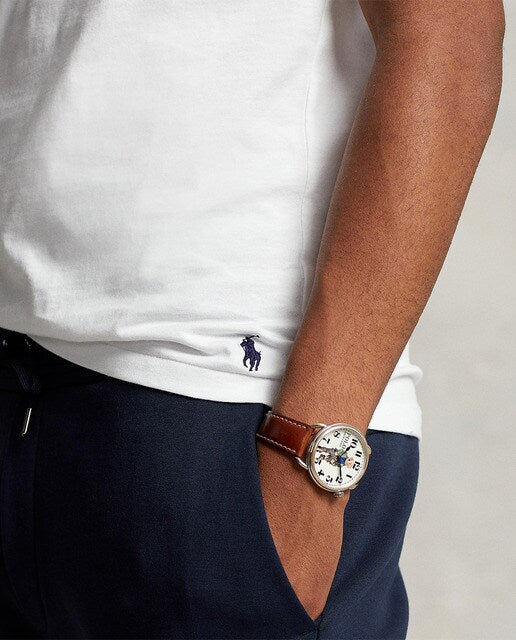 CUSTOM SLIM FIT LOGO T-SKJORTE HVIT