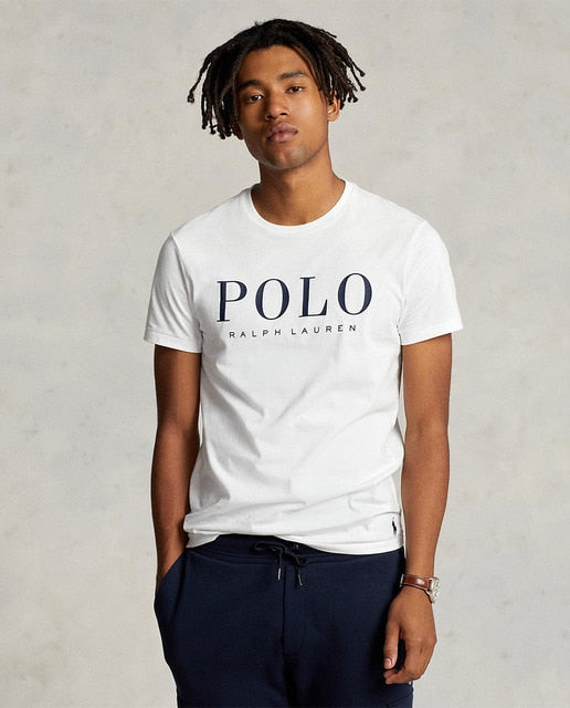 CUSTOM SLIM FIT LOGO T-SKJORTE HVIT