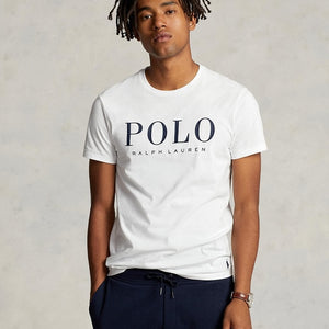 CUSTOM SLIM FIT LOGO T-SKJORTE HVIT