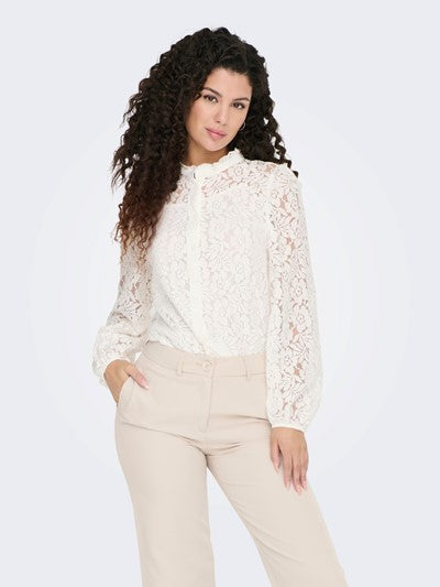 LARLO BLONDER BLUSE HVIT