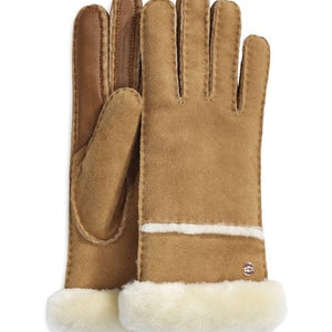 SEAMED TECH GLOVES BROWN