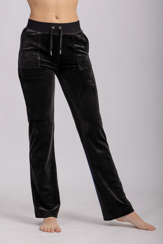 DEL REY CLASSIC VELOUR JOGGEBUKSE SORT